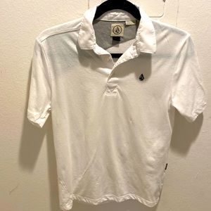 Volcom boys white polo